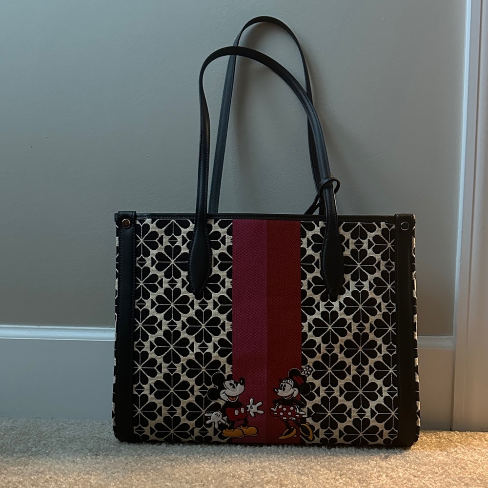 Kate Spade Black and Cream Tote with Red Accent - Picture 2 of 2